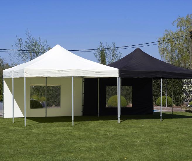 5x5 Vouwtent AluHexPRO – gekoppeld