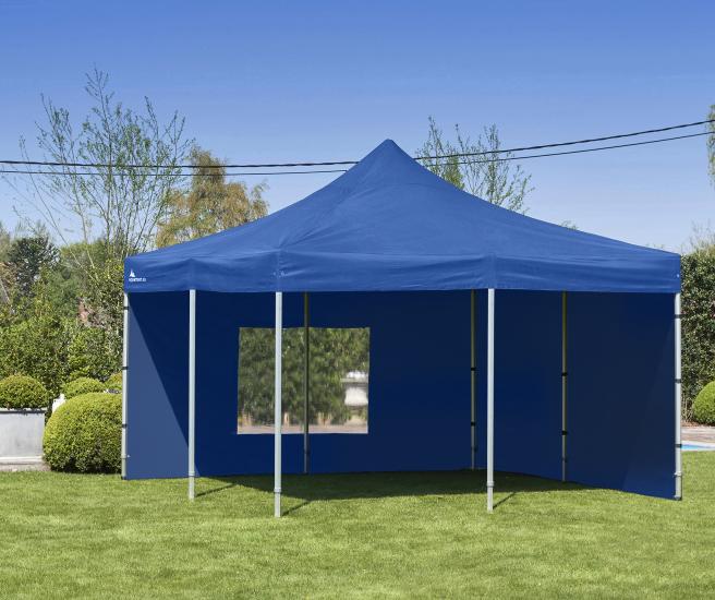 5x5 Vouwtent AluHexPRO - blauw met wanden