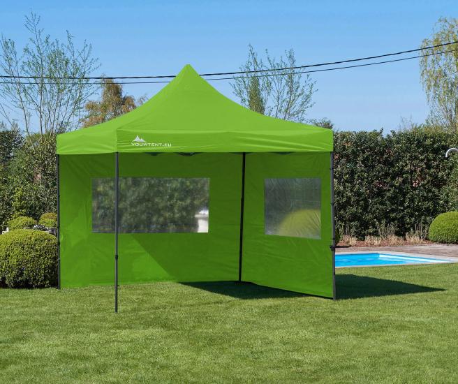 3 x 3 m Groen Vouwtent Premium met zijwanden